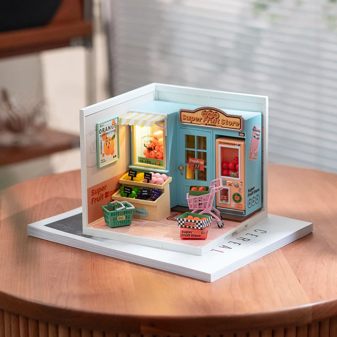 Rolife Super Creator Super Fruit Store Plastic DIY Miniature House Kit DW003 - Image 4