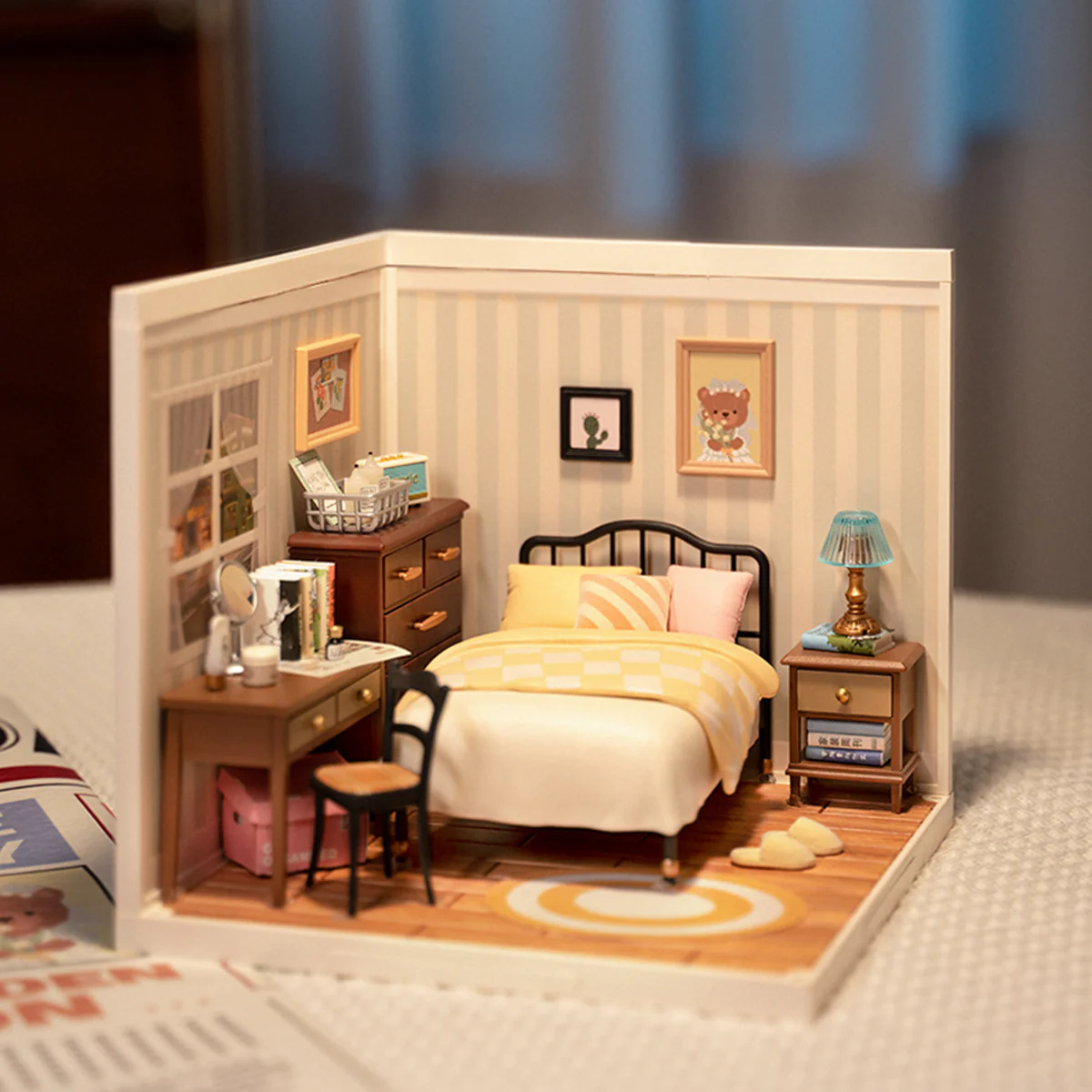 Rolife Super Creator Sweet Dream Bedroom DIY Plastic Miniature House DW009 - Image 3