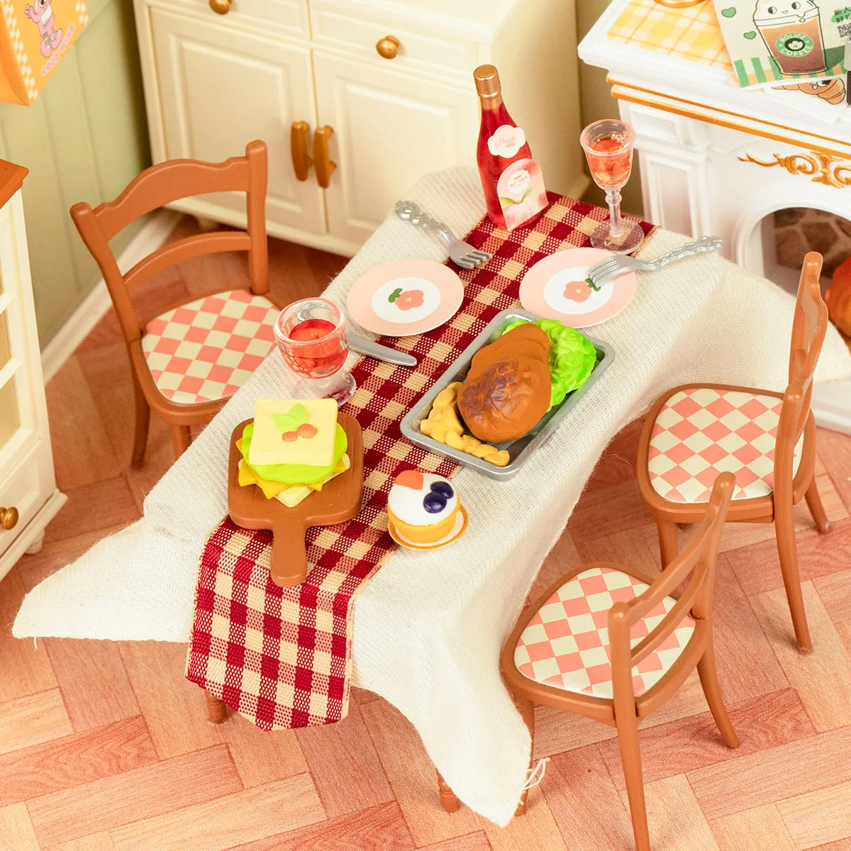 Rolife Super Creator Warm Dining Room Plastic DIY Miniature House DW015 - Image 4