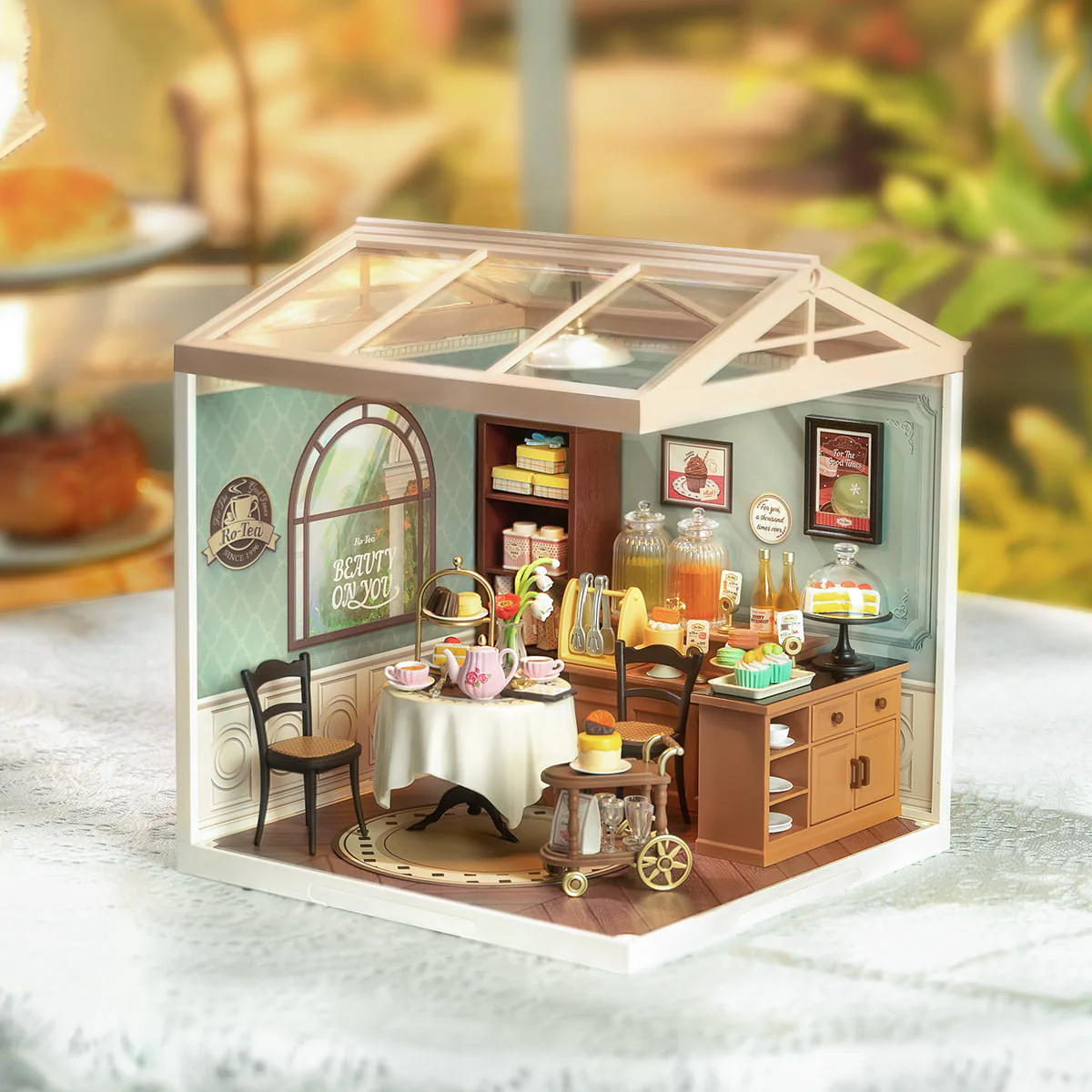 Rolife Sweet Sips Tea DIY Plastic Miniature House DW011 - Image 3