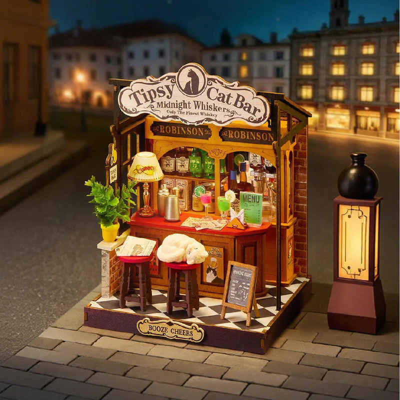 Rolife Tipsy Cat Bar DIY Miniature House DS054 [PRE-ORDER] - Image 2