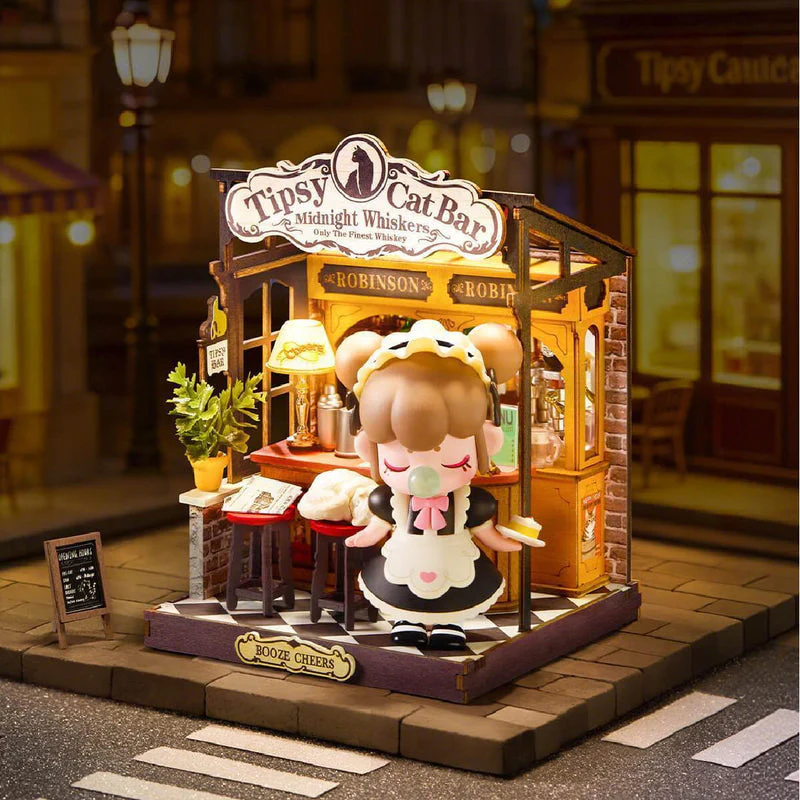 Rolife Tipsy Cat Bar DIY Miniature House DS054 [PRE-ORDER] - Image 4