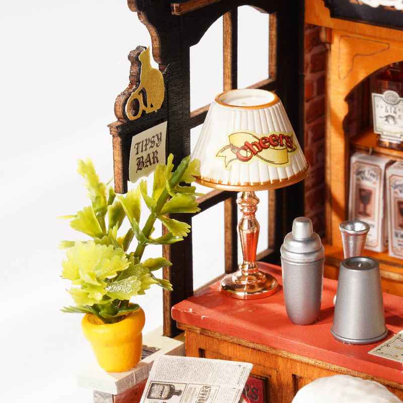 Rolife Tipsy Cat Bar DIY Miniature House DS054 [PRE-ORDER] - Image 5