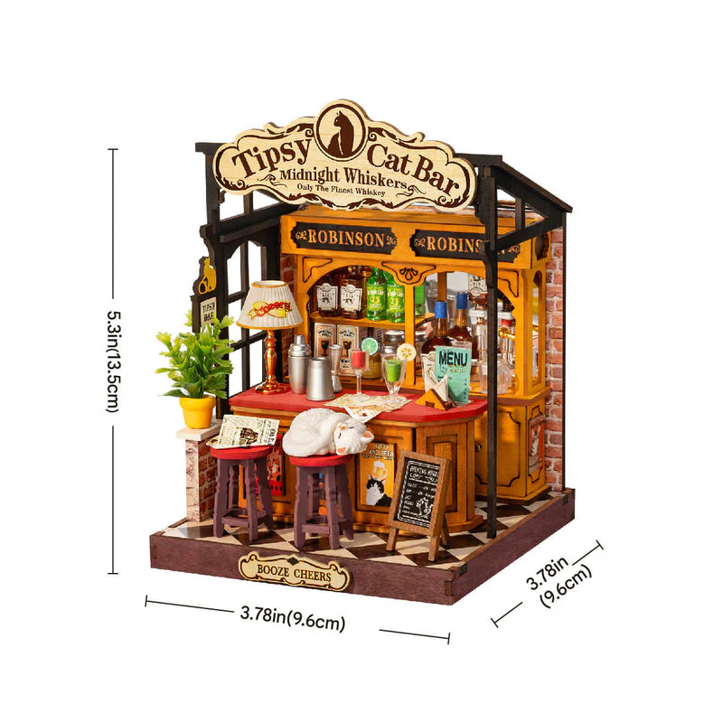 Rolife Tipsy Cat Bar DIY Miniature House DS054 [PRE-ORDER] - Image 6