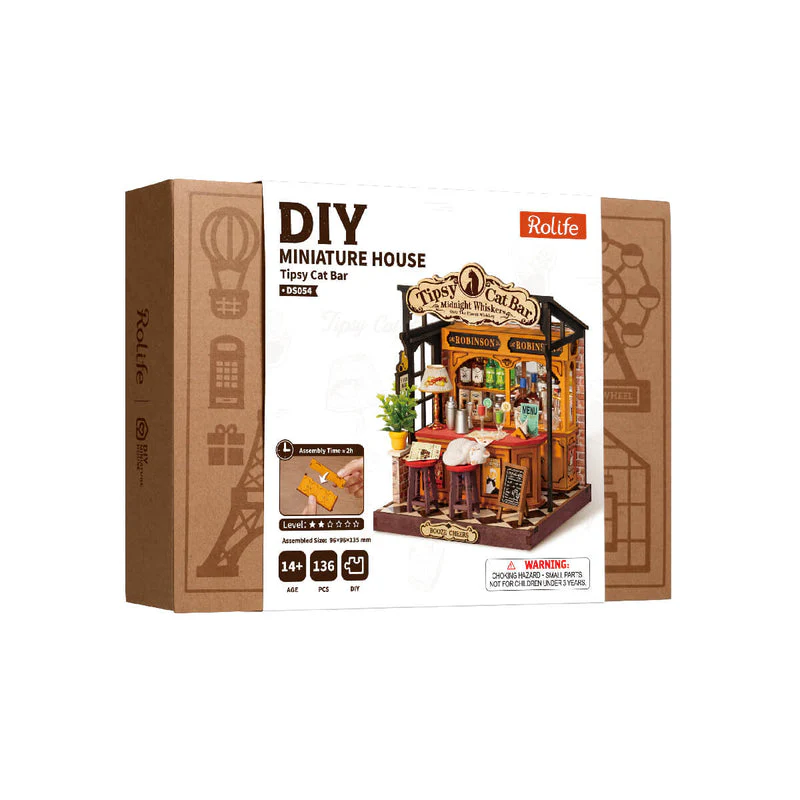 Rolife Tipsy Cat Bar DIY Miniature House DS054 [PRE-ORDER] - Image 7