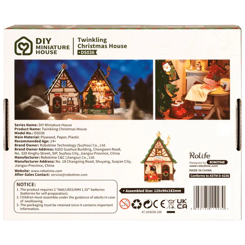 Rolife Twinkling Christmas House DS036 - Image 5