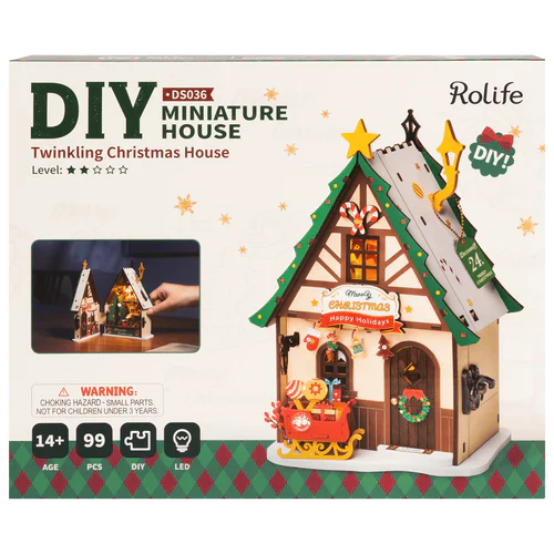 Rolife Twinkling Christmas House DS036 - Image 6