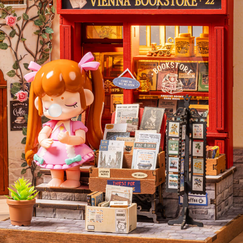 Rolife Vienna Bookstore DIY Miniature House DG183 [PRE-ORDER] - Image 6