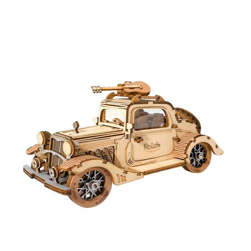 Rolife Vintage Car TG504 - Modern 3D Wooden Puzzle