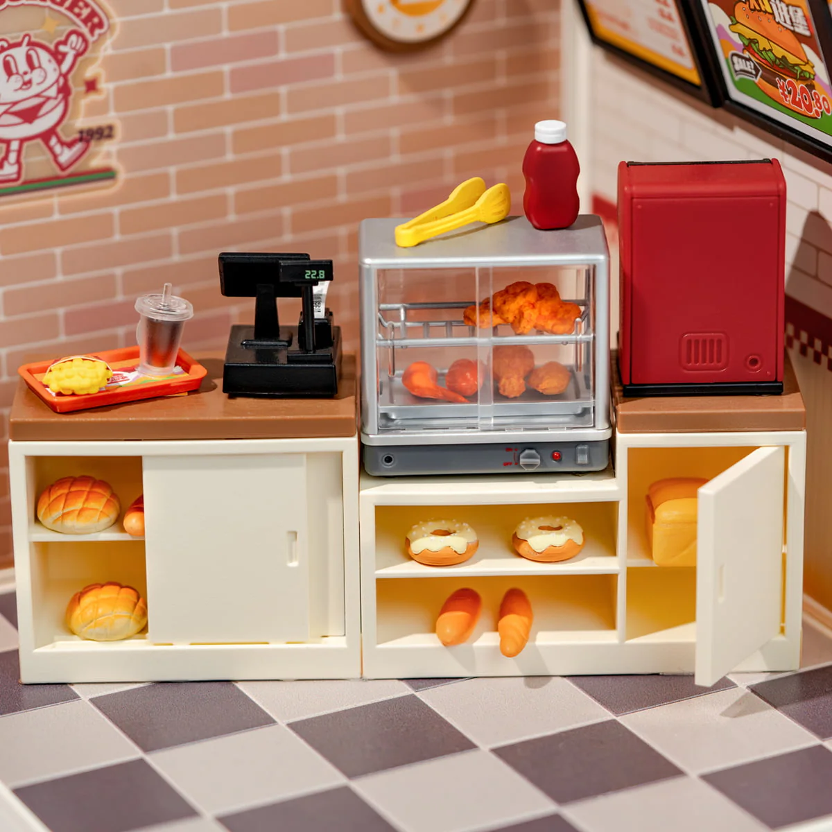 Rolife Yum Yum Burgers DIY Plastic Miniature House DW010 - Image 5
