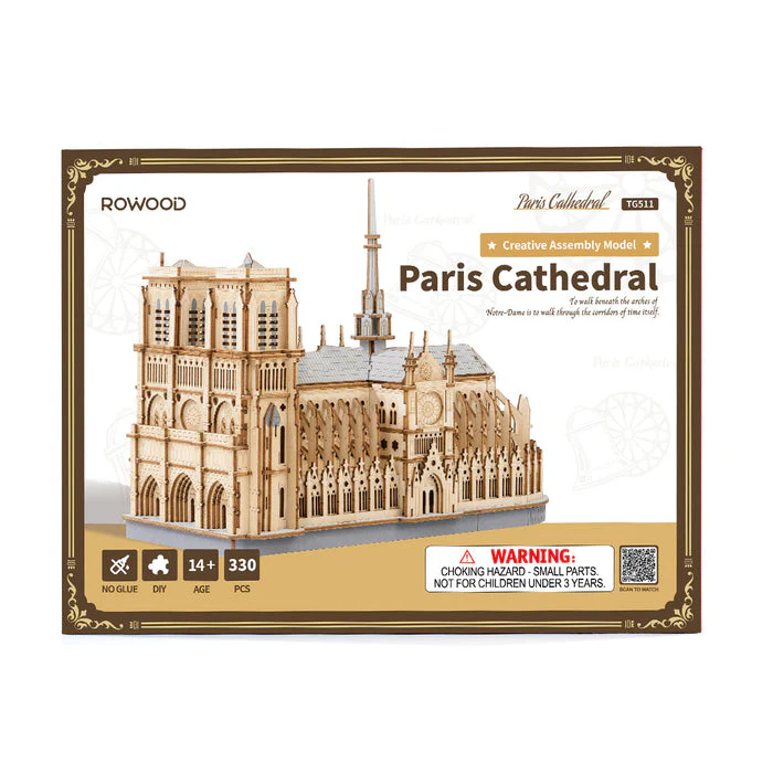 Rowood Paris Cathedral 3D Wooden Puzzle TG511 - Image 6