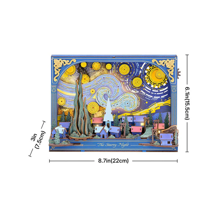 Rowood The Starry Night Wall Art 3D Wooden Puzzle TH003 - Image 10