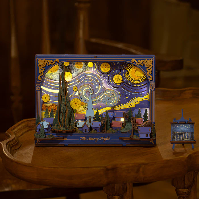 Rowood The Starry Night Wall Art 3D Wooden Puzzle TH003 - Image 2