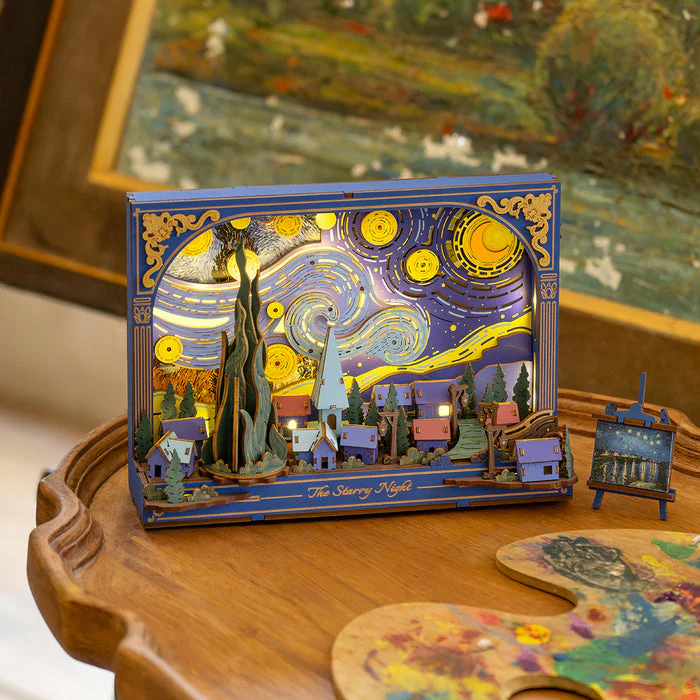 Rowood The Starry Night Wall Art 3D Wooden Puzzle TH003 - Image 3