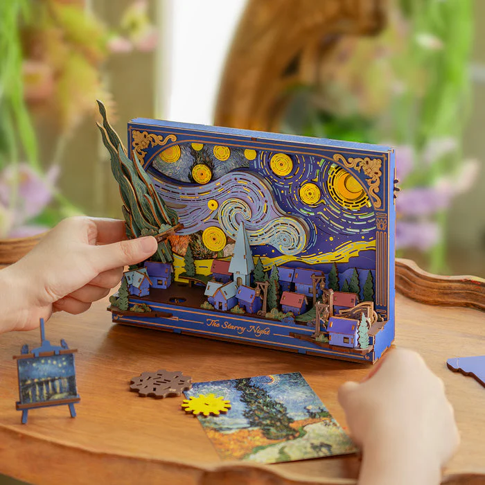 Rowood The Starry Night Wall Art 3D Wooden Puzzle TH003 - Image 5