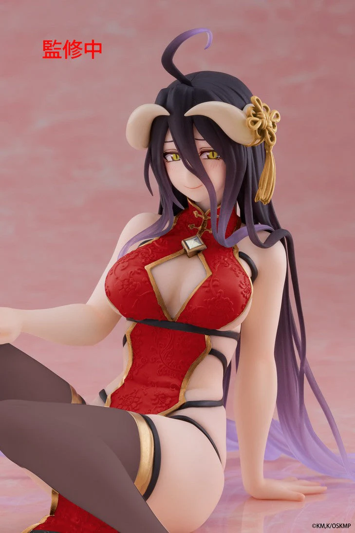 Taito - Overlord - Albedo China Dress Ver. Desktop Cute Figure - Image 2